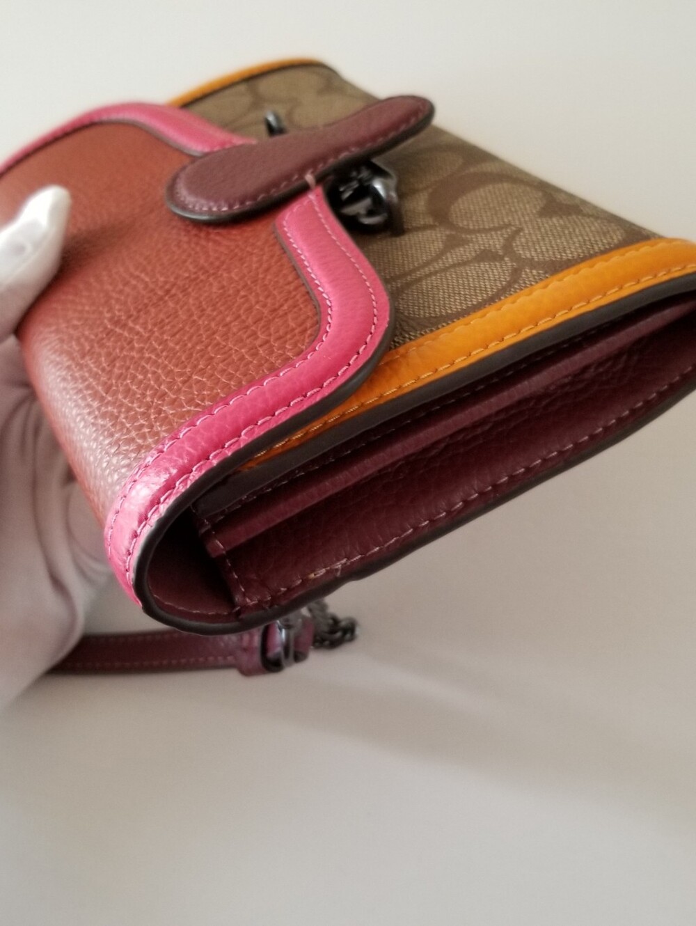 Coach Signature Colorblock Jade Chain Crossbody - Picture 5 of 14